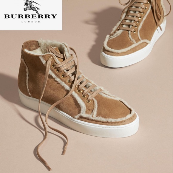 Burberry Salmond Shearling Fur Sneaker - Picture 3 of 9